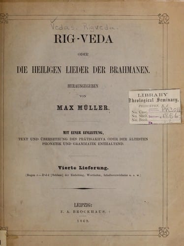 Rig-veda, oder, Die heiligen lieder der Brahmanen