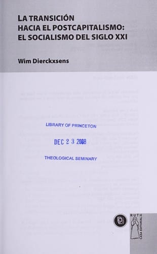 La transición hacia el postcapitalismo
