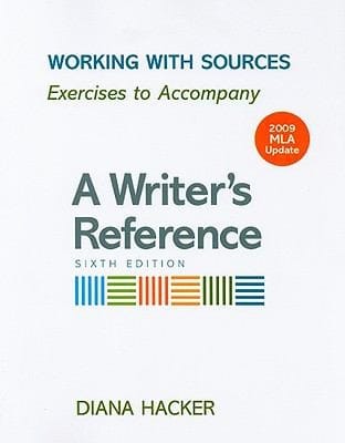 A Writers Reference Working With Sources Exercises To Accompany