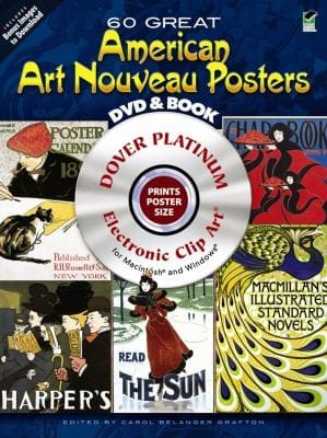 60 Great American Art Nouveau Posters Dvd Book