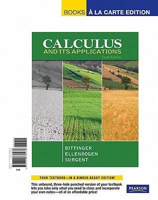 Calculus And Its Applications Books A La Carte Edition