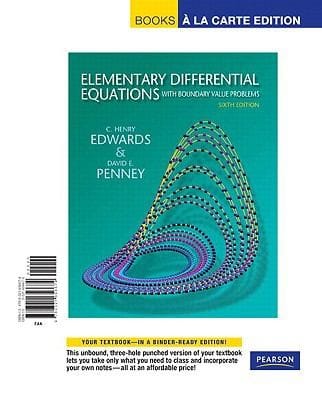 Elementary Differential Equations with Boundary Value Problems Books a la Carte Edition