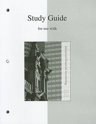 Study Guide For Use With Advanced Financial Accounting Eigth Edition