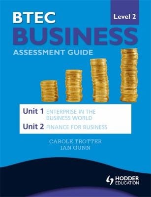 Btec Business Level 2 Assessment Guide Unit 1 Enterprise In The Business World Unit 2 Finance For Business