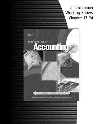 Working Papers for GilbertsonLehmans Fundamentals of Accounting
