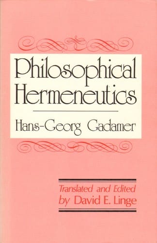 Philosophical hermeneutics