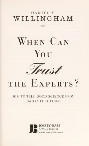 When can you trust the experts?