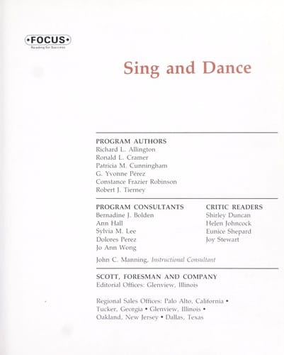 Sing and dance