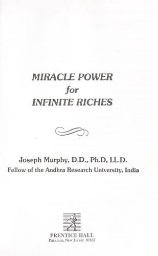 Miracle power for infinite riches