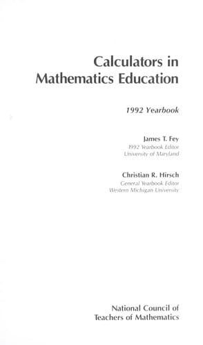 Calculators in mathematics education