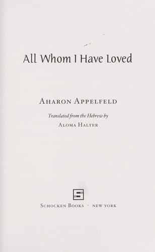 All whom I have loved