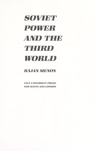 Soviet power and the Third World