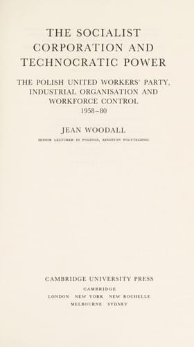 The socialist corporation and technocratic power