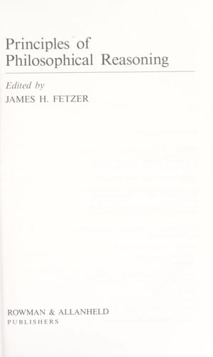 Principles of philosophical reasoning
