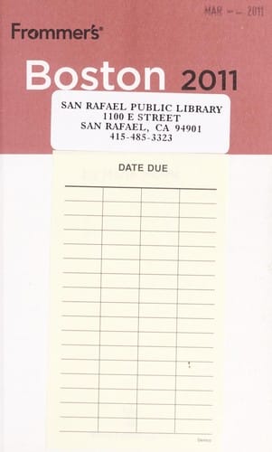Frommer's Boston 2011