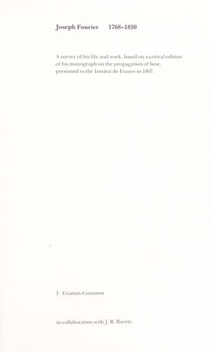 Joseph Fourier, 1768-1830