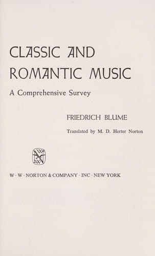 Classic and Romantic music