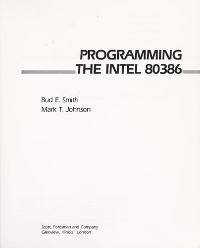 Programming the Intel 80386