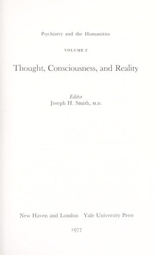 Thought, consciousness, and reality