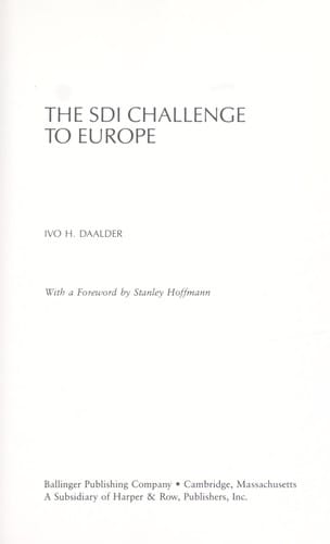 The SDI challenge to Europe