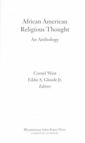 African American religious thought