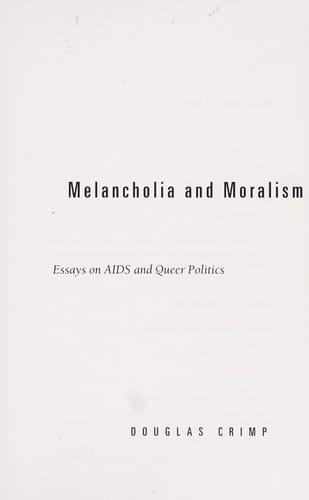 Melancholia and moralism