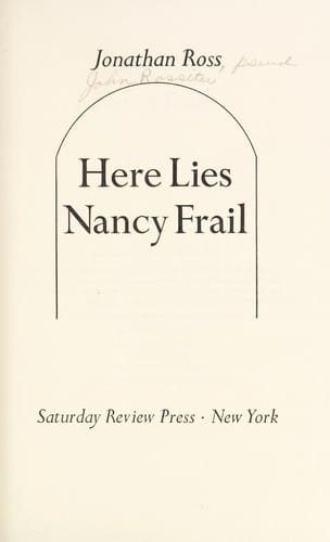Here lies Nancy Frail