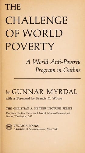 The challenge of world poverty