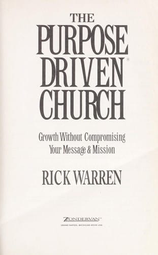 The purpose driven church