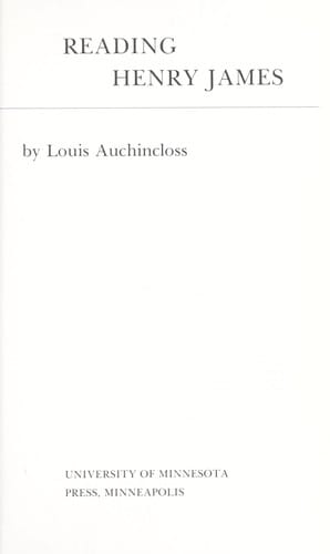 Reading Henry James