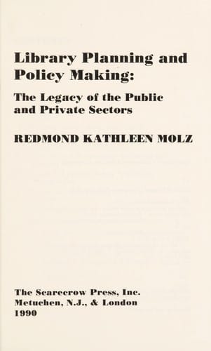Library planning and policy making