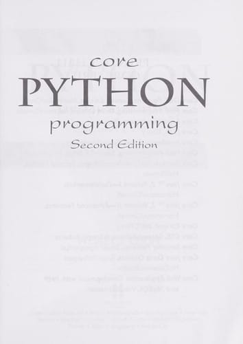 Core Python programming