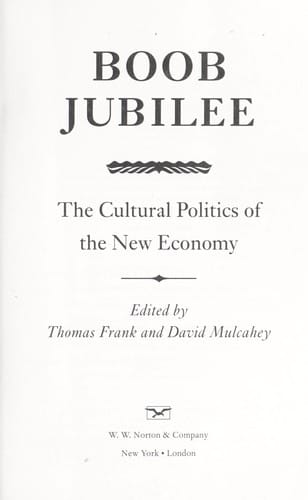 Boob Jubilee: The Mad Cultural Politics of the New Economy