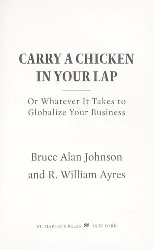 Carry a chicken in your lap