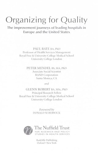 Organizing for quality