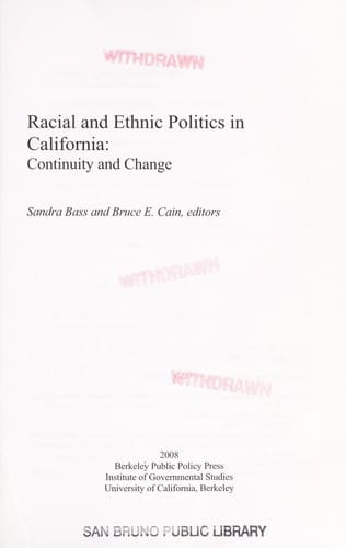 Racial and ethnic politics in California