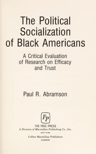 The political socialization of Black Americans