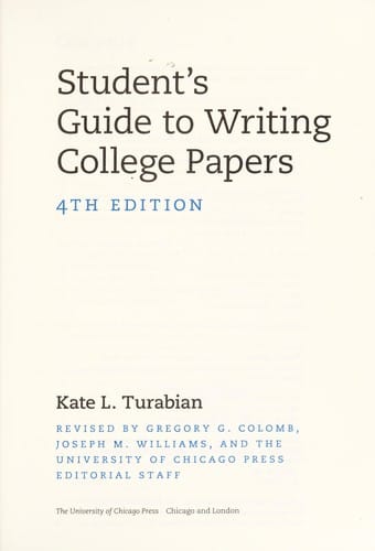 Student's guide to writing college papers