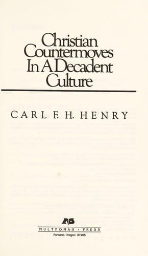 Christian countermoves in a decadent culture