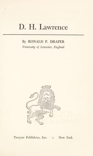 D.H. Lawrence (English Authors 7)