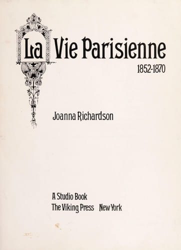 La vie parisienne, 1852-1870