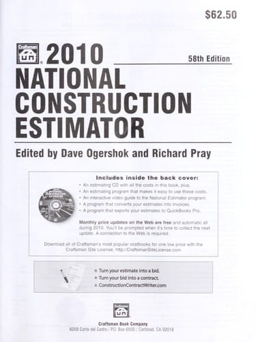 2010 national construction estimator