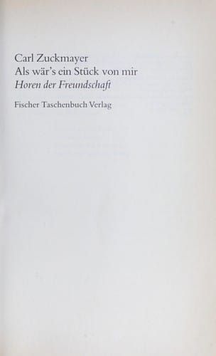 Als wa r's ein Stu ck von mir