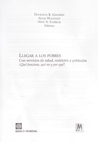 Llegar a los pobres con servicios de salud, nutricion y poblacion