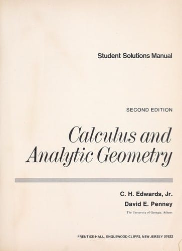 Calculus and analytic geometry