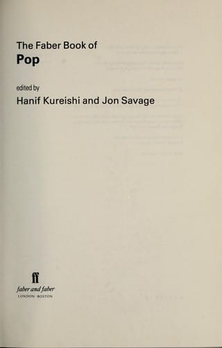 The Faber book of pop