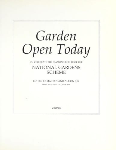 Garden open today