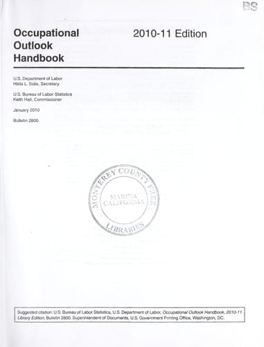 Occupational outlook handbook