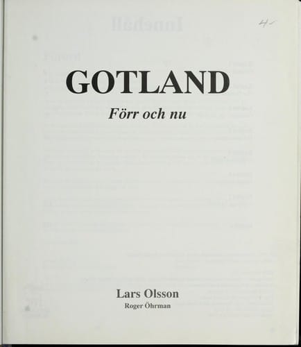 Gotland fo rr och nu
