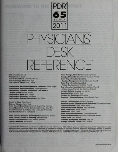 Physicians' desk reference 2011